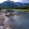 Elk river in the evening